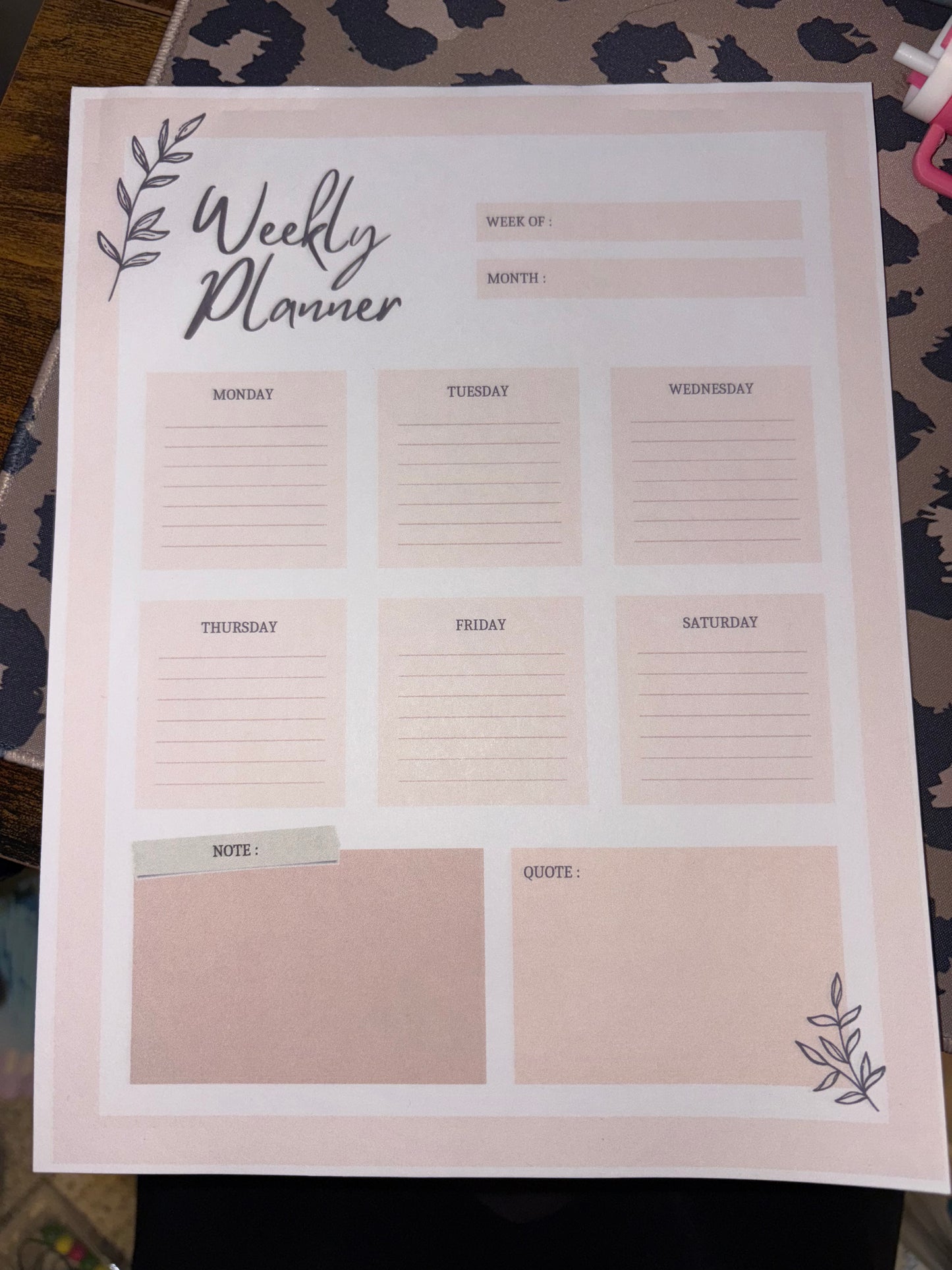 Weekly Planner Style 2