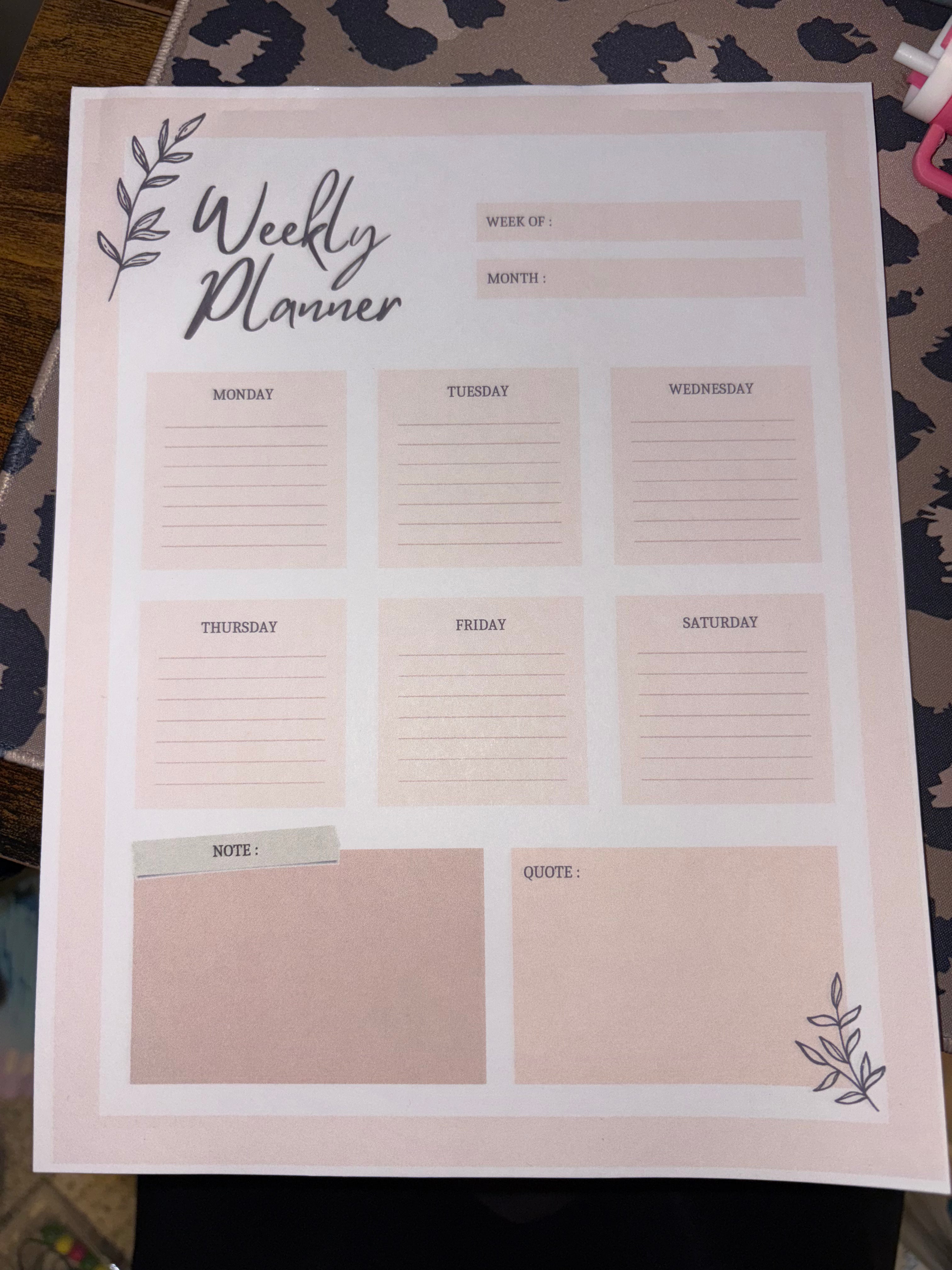 Weekly Planner Style 2